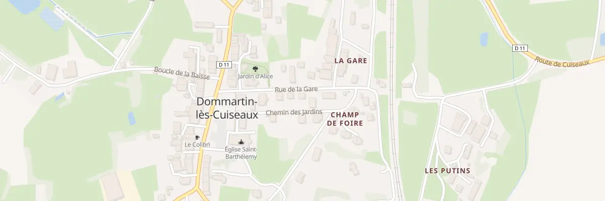 Plan du 133 Rue de la Gare à Dommartin-lès-Cuiseaux