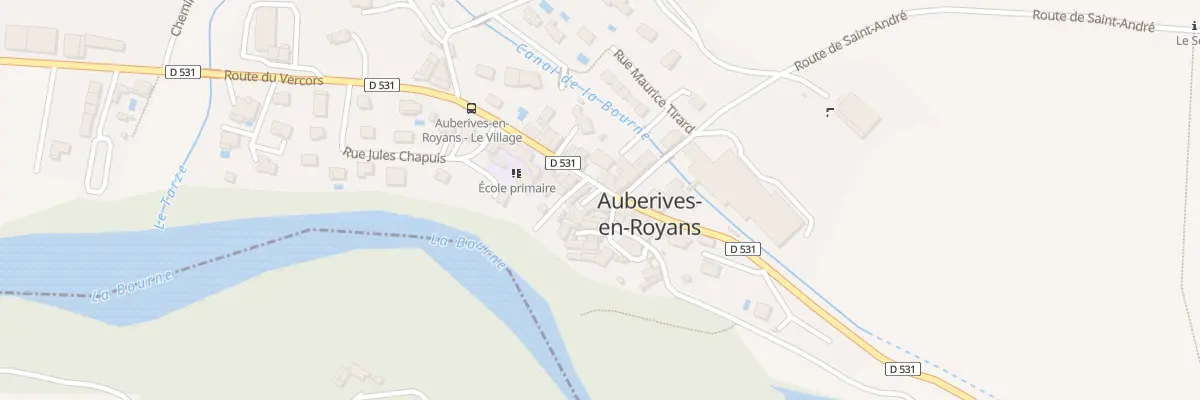 Plan de Village d’Auberives à Auberives-en-Royans