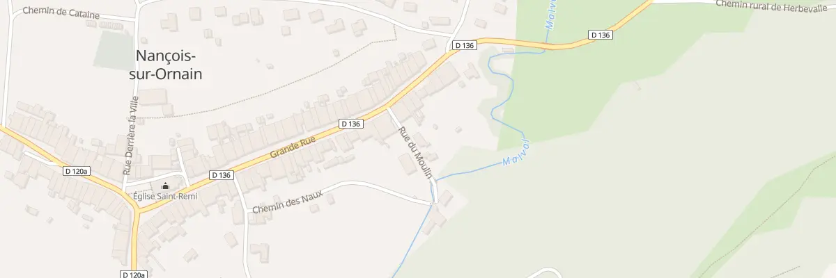 Plan du 1 Rue du Moulin à Nançois-sur-Ornain