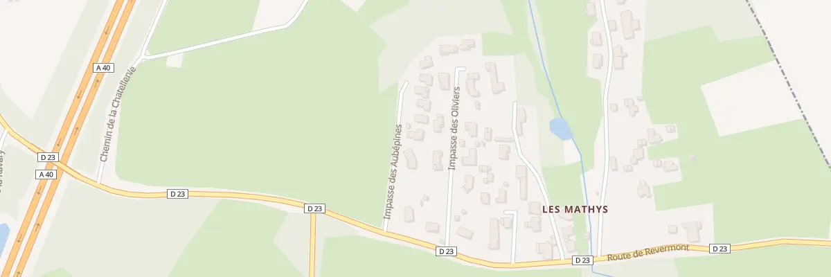 Plan du 5650 Les Mathy à Montagnat