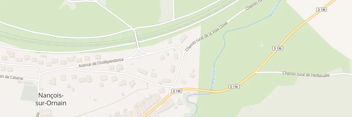 Plan du 28 Av de l’Indépendance à Nançois-sur-Ornain