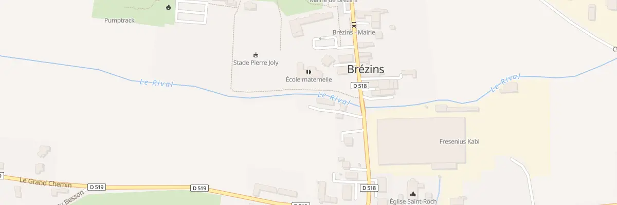 Plan du 15B Rte de la Cote St Andre à Brézins