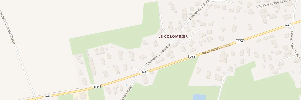 Plan du 61 Chem du Colombier à Tossiat