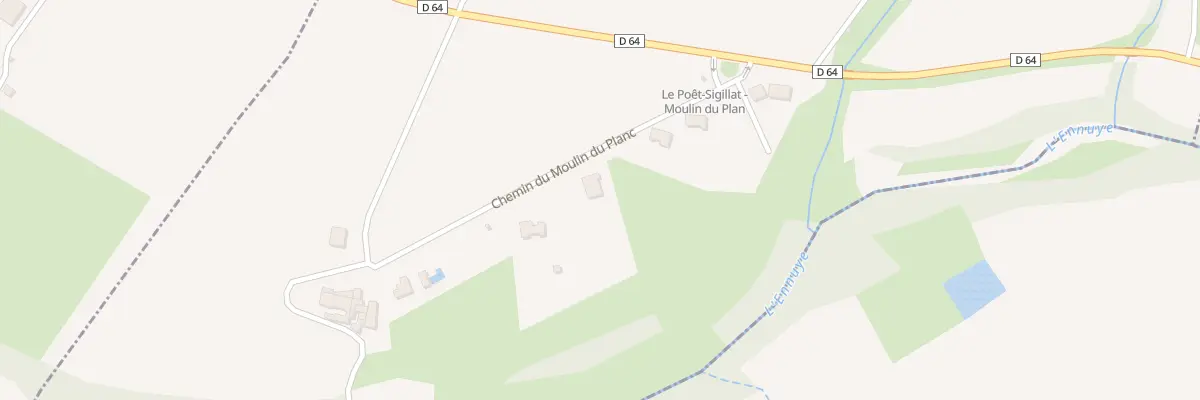 Plan du 155 Che du Moulin du Plan au Poët-Sigillat