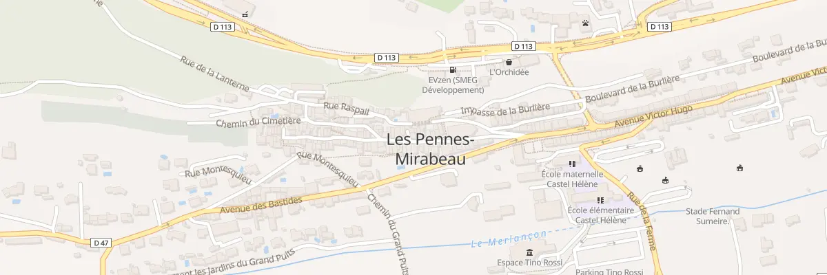 Plan du 9090 Rue de la République aux Pennes-Mirabeau