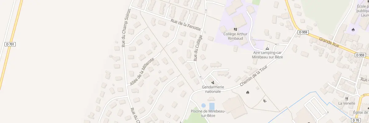 Plan du 7 Rue du Collège à Mirebeau-sur-Bèze