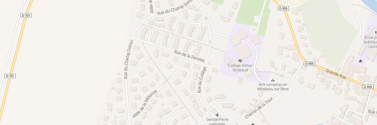 Plan du 7 All de la Boulée à Mirebeau-sur-Bèze