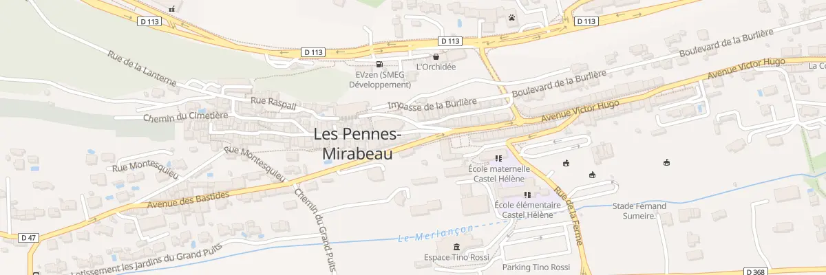 Plan du 1 Rue de la République aux Pennes-Mirabeau