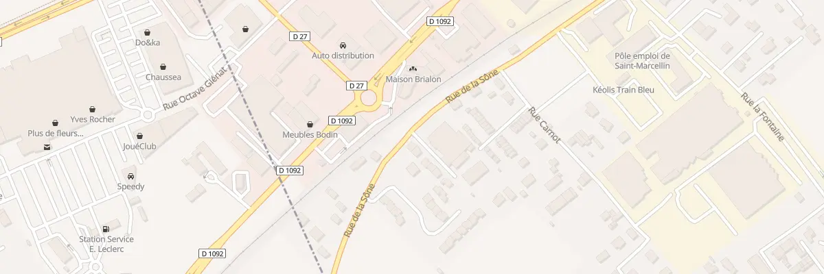 Plan de la Rue de la Sône à Saint-Marcellin