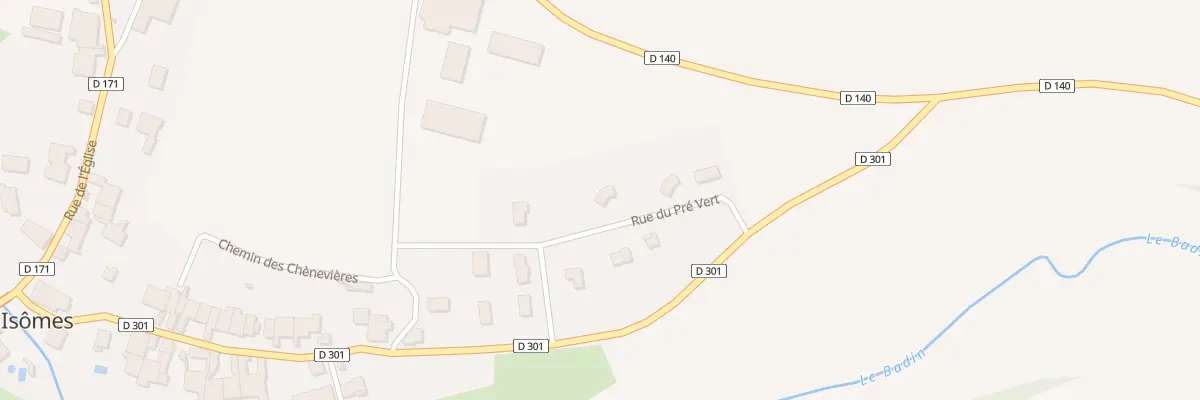 Plan du 7 Rue du Pre Vert à Isômes