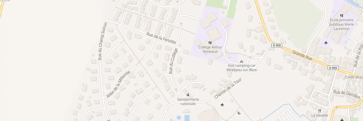 Plan du 8 Rue du Collège à Mirebeau-sur-Bèze
