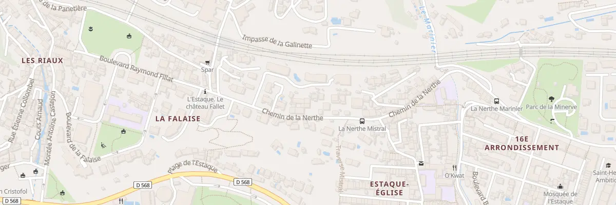 Plan du 76 Che de la Nerthe à Marseille 16e Arrondissement