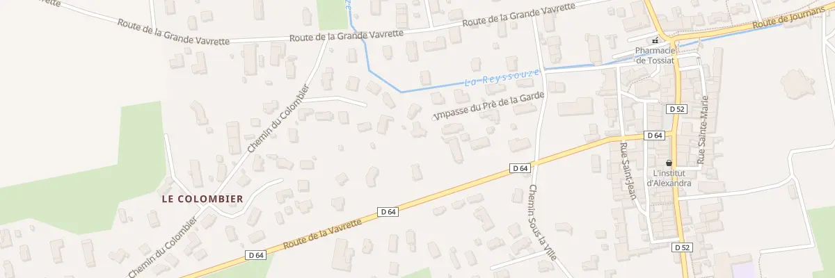 Plan du 6 Imp du Prè de la Garde à Tossiat