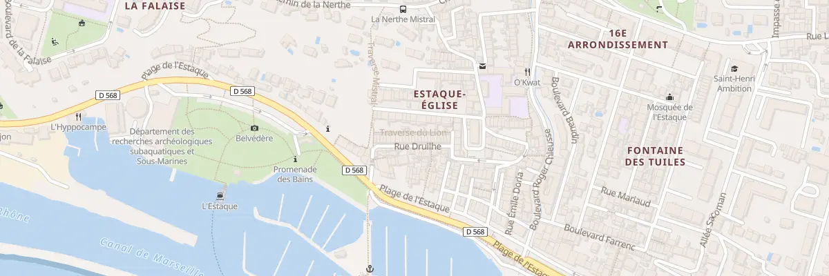 Plan du 24 Rue druilhe à Marseille 16e Arrondissement