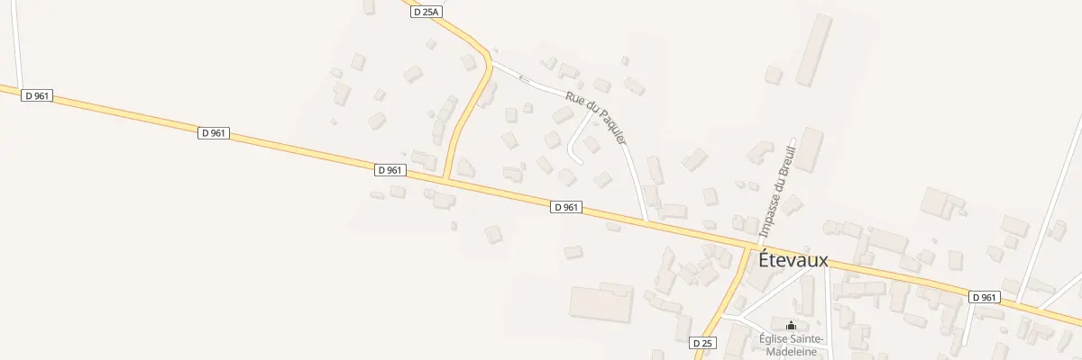 Plan du 7 Rue du Paquier à Étevaux