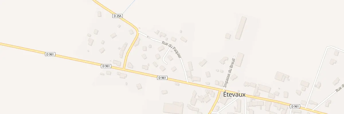 Plan du 1 Rue du Paquier à Étevaux