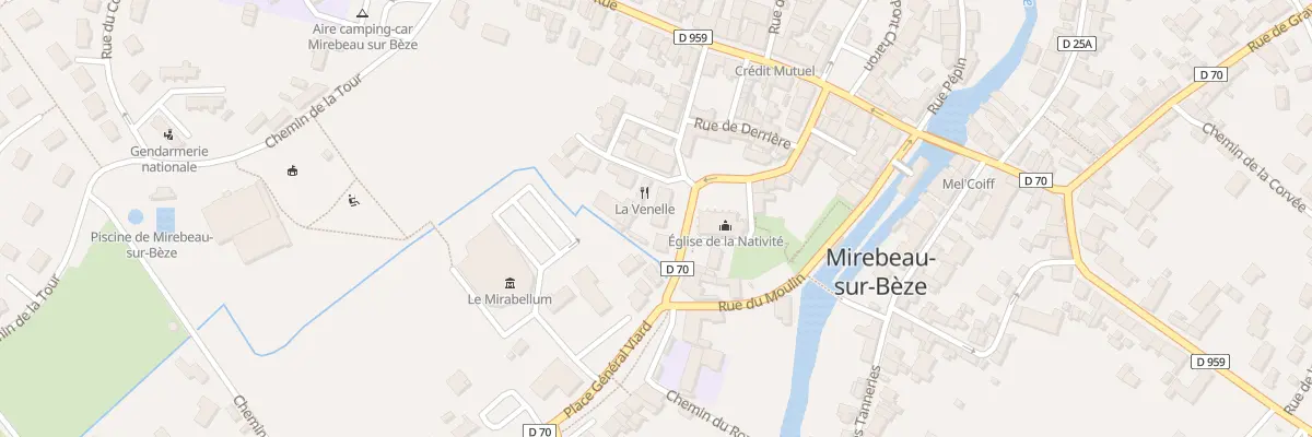 Plan du 16 Rue de l’Eglise à Mirebeau-sur-Bèze