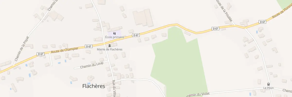 Plan du 37 Rte de Champier à Flachères