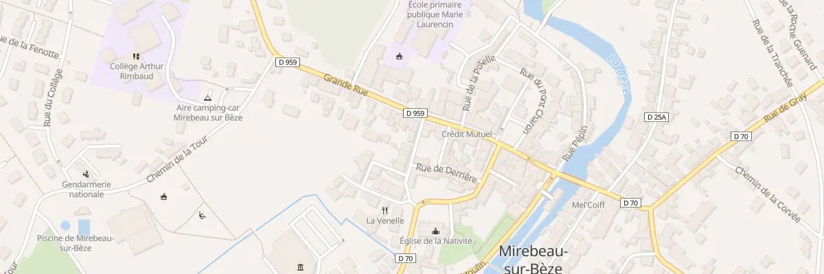 Plan du 2 Rue Notre Dame à Mirebeau-sur-Bèze