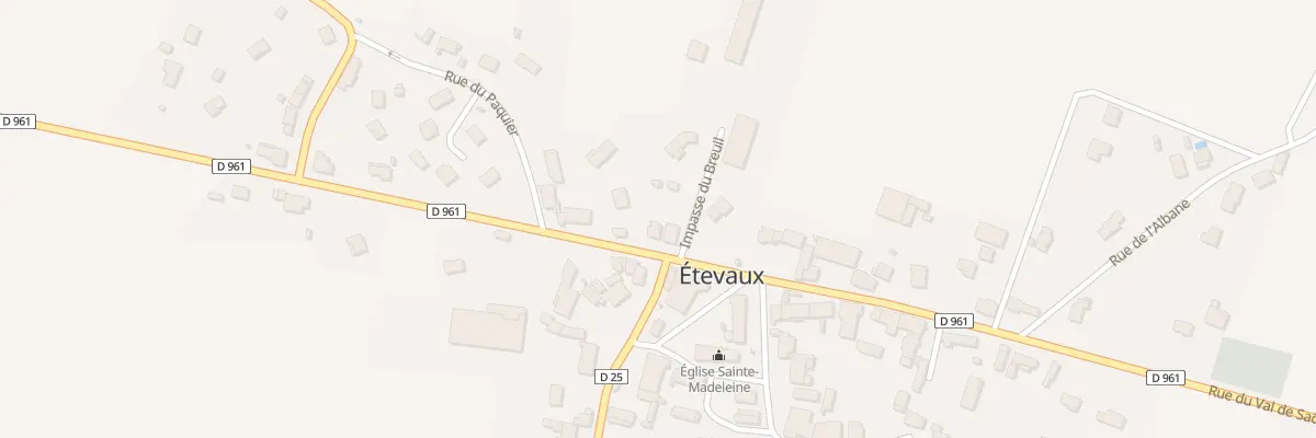 Plan du 2 Rue de Bourgogne à Étevaux