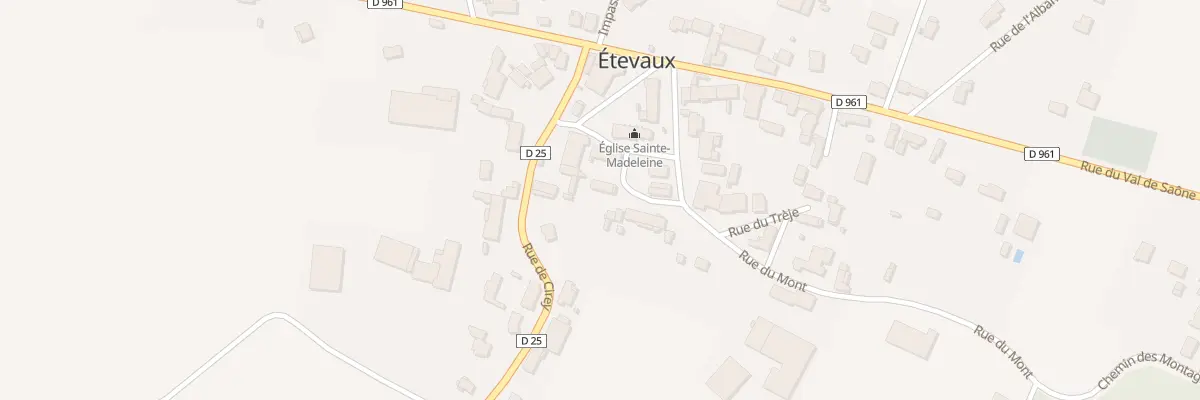 Plan du 1 Rue de la Cure à Étevaux