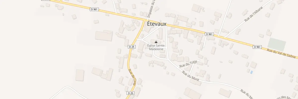 Plan du 1 Rue de l’Eglise à Étevaux