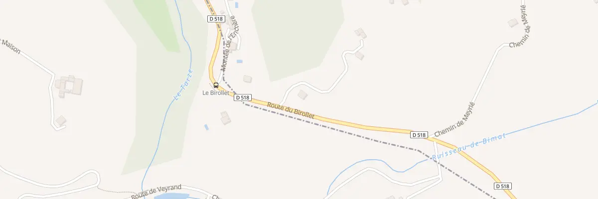 Plan du 1265 Rte du Birollet à Auberives-en-Royans