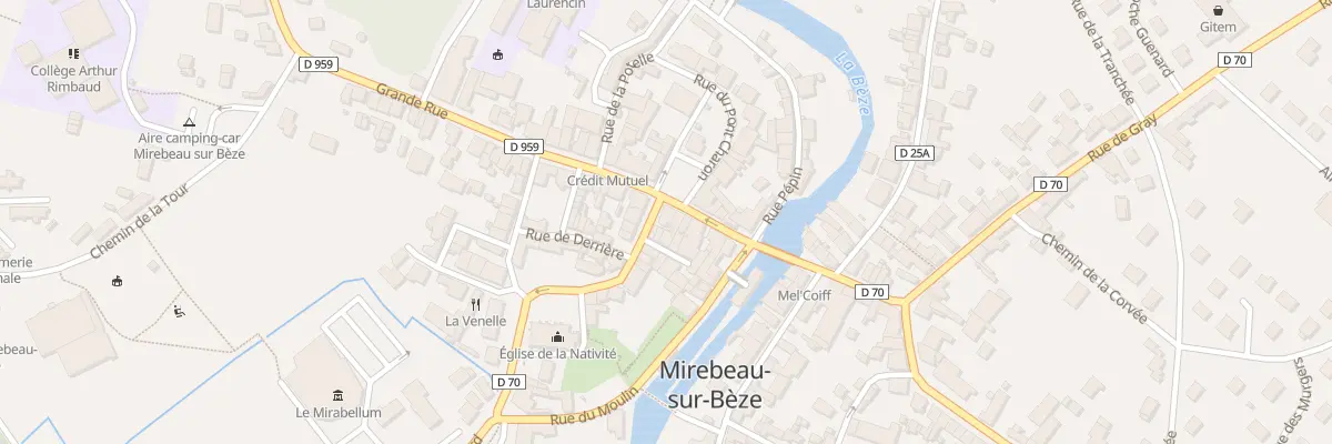 Plan du 1 Rue de l’Eglise à Mirebeau-sur-Bèze