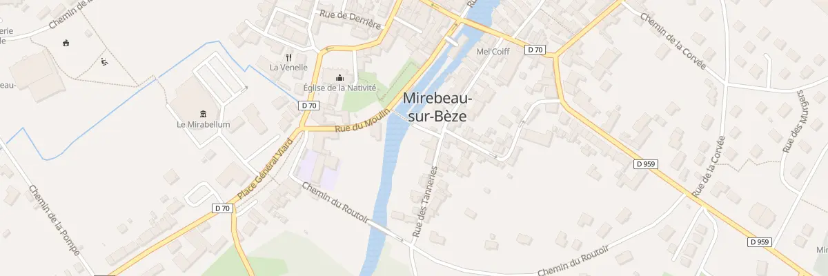 Plan du 10 Rue des Tanneries à Mirebeau-sur-Bèze