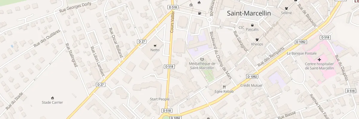 Plan du 1 Crs Vallier à Saint-Marcellin