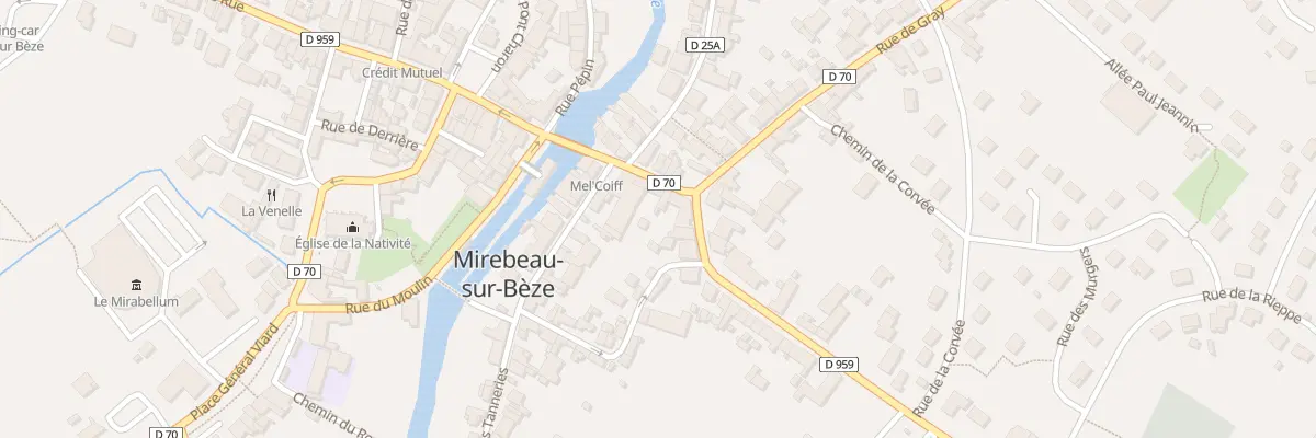 Plan du 3 Gr Grande Rue à Mirebeau-sur-Bèze
