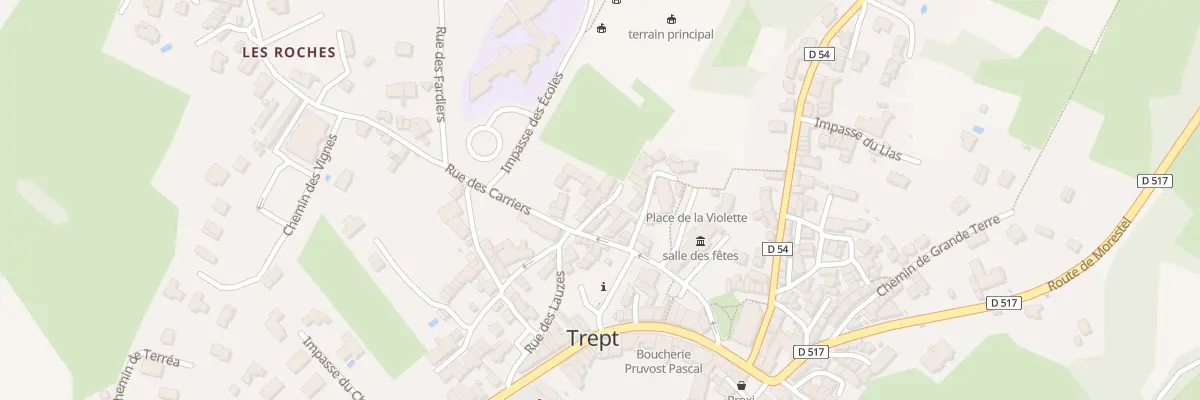 Plan du 9 Rue des Carriers à Trept