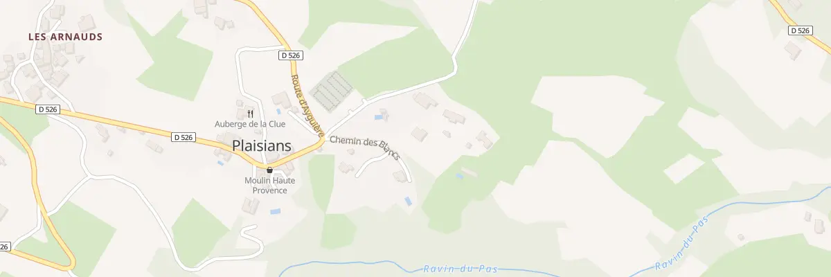 Plan du 9999 La Grande Terre et Les Bla à Plaisians