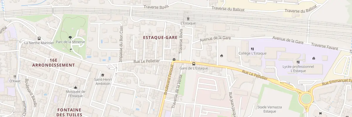 Plan du 26 Rue le pelletier à Marseille 16e Arrondissement