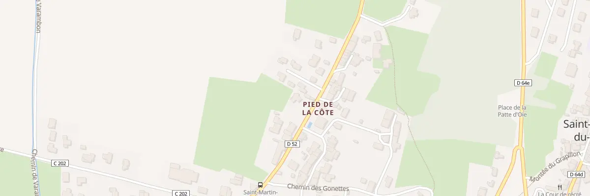 Plan du 405 Rte du Pied de la Cote à Saint-Martin-du-Mont