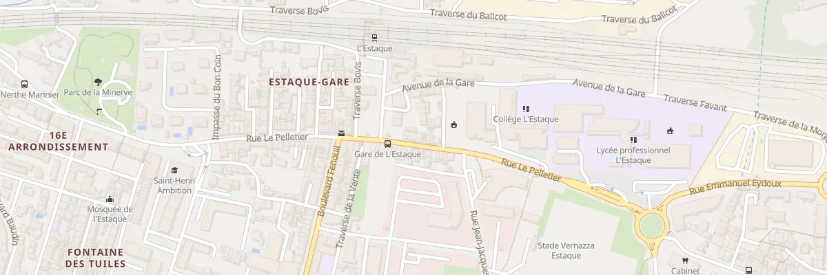 Plan du 12 Rue le pelletier à Marseille 16e Arrondissement
