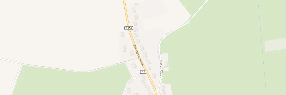 Plan du 12 Rue de Mirebeau à Cuiserey