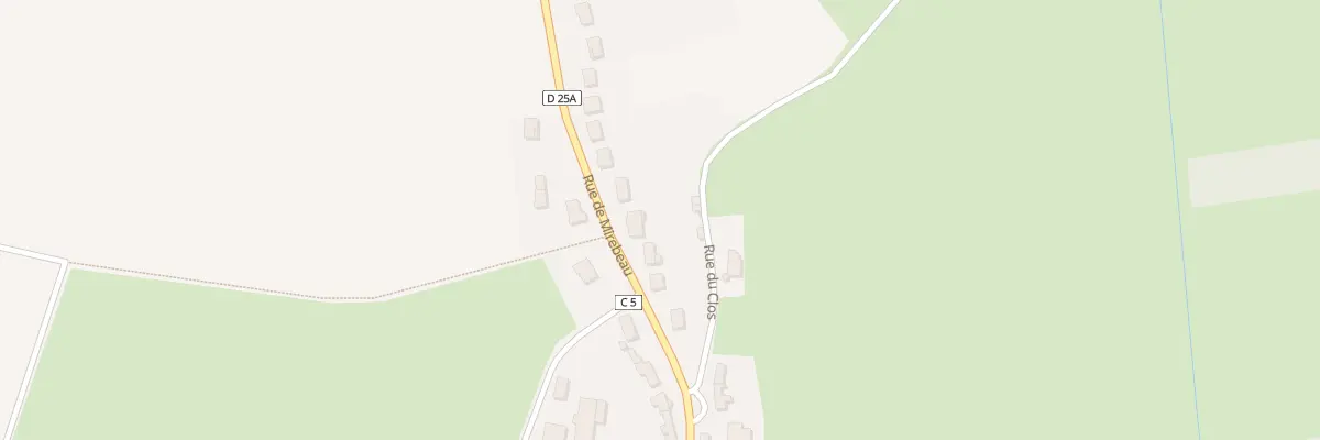 Plan du 10 Rue de Mirebeau à Cuiserey