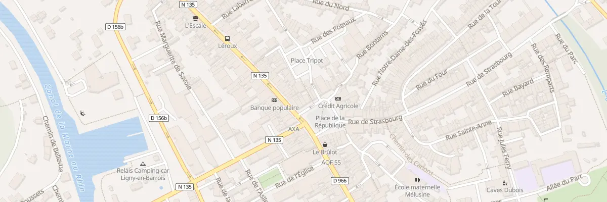 Plan du 2B Pl de la République à Ligny-en-Barrois