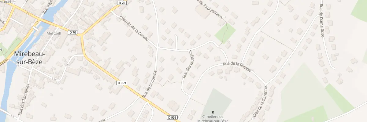 Plan du 2 Rue des Murgers à Mirebeau-sur-Bèze