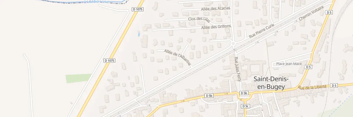 Plan du 1 All de l’Albarine à Saint-Denis-en-Bugey