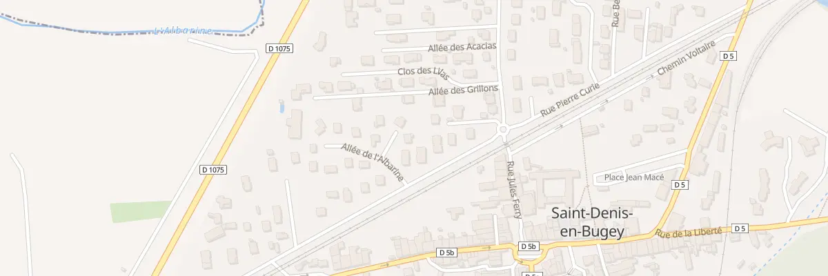 Plan du 2 All de l’Albarine à Saint-Denis-en-Bugey
