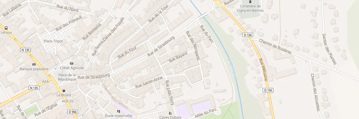 Plan du 12 Rue Bayard à Ligny-en-Barrois