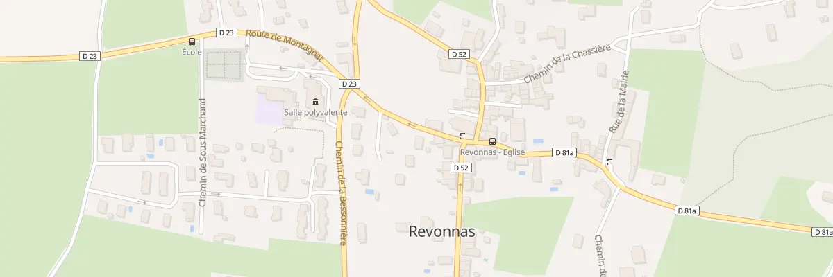 Plan du 45 Rte de Montagnat à Revonnas
