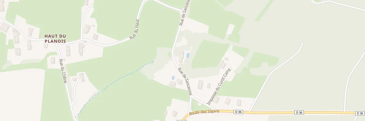 Plan du 220 Rue de Sancenne au Planois