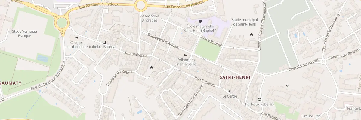 Plan du 8 Rue du cinema à Marseille 16e Arrondissement