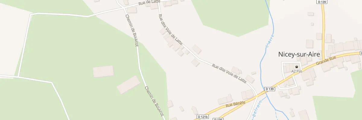 Plan du 13 Rue Dite La Voie de Latte à Nicey-sur-Aire