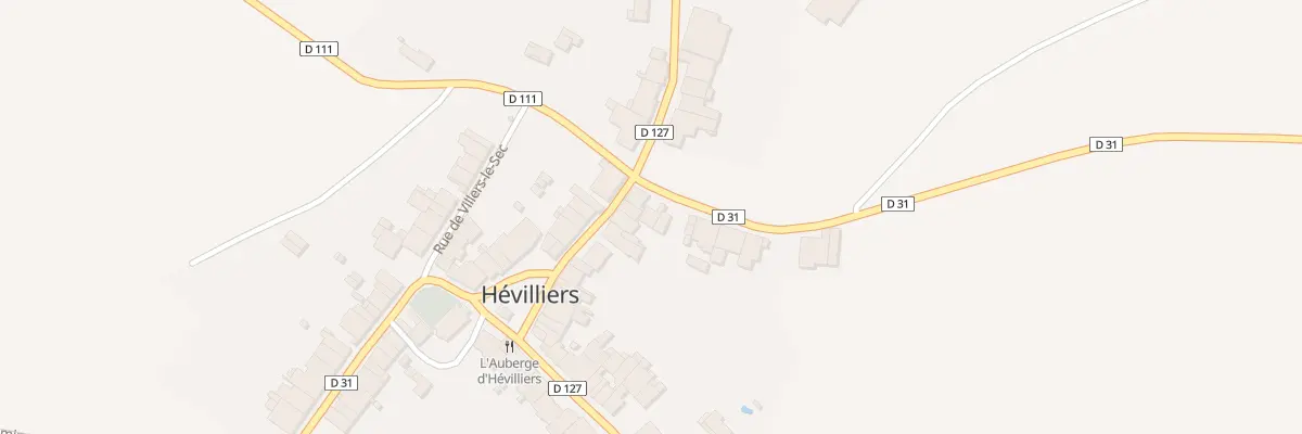 Plan du 2 Rue de Treveray à Hévilliers