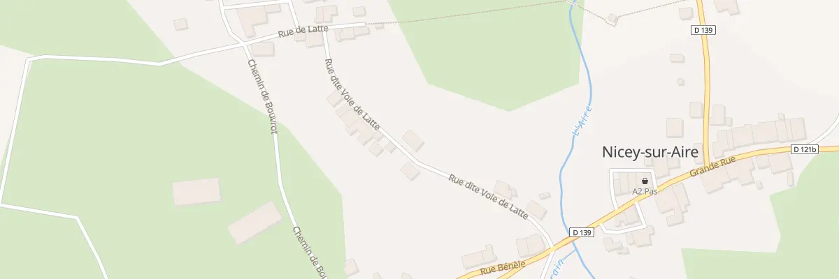 Plan du 16 Rue Dite La Voie de Latte à Nicey-sur-Aire