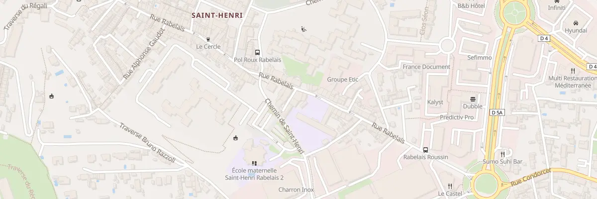 Plan du 105 Rue rabelais à Marseille 16e Arrondissement